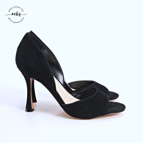 Vince Camuto Aliandry Peep Toe Pumps Black Women US 8.5 EU 39 - Picture 1 of 14